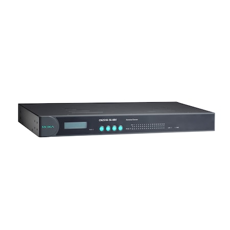 Moxa 16Prt Terminal Srvr, Single 10/100M Eth, Rs-232, Rj-45 8Pin, Cn2510-16-48V CN2510-16-48V